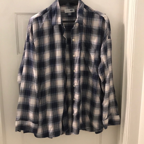 BLUE OLD NAVY FLANNEL - Picture 1 of 3